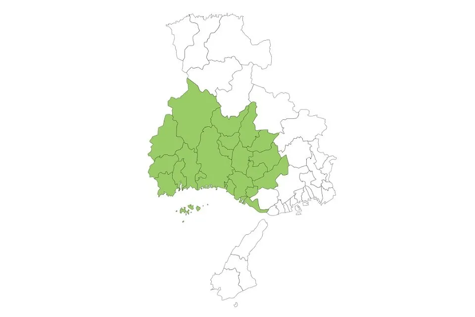 兵庫県・播磨地方の地図