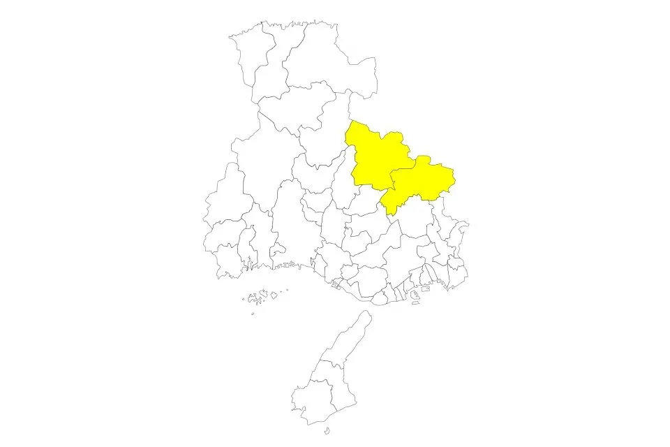 兵庫県・丹波地方の地図