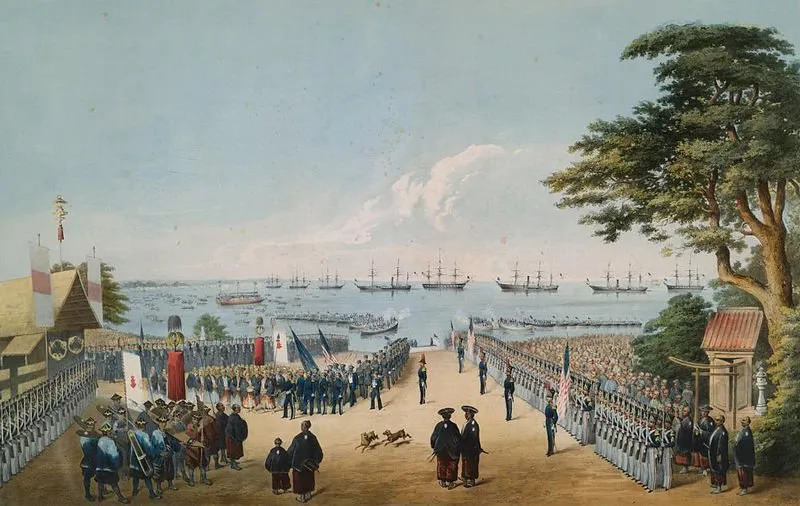 1854年横浜への黒船来航